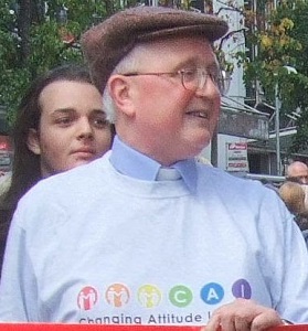Mervyn Kingston, co-founder of Changing Attitude Ireland, at Belfast Pride in 2010